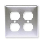 Hubbell SS82 2-Gang Duplex Satin Stainless Wall Plate